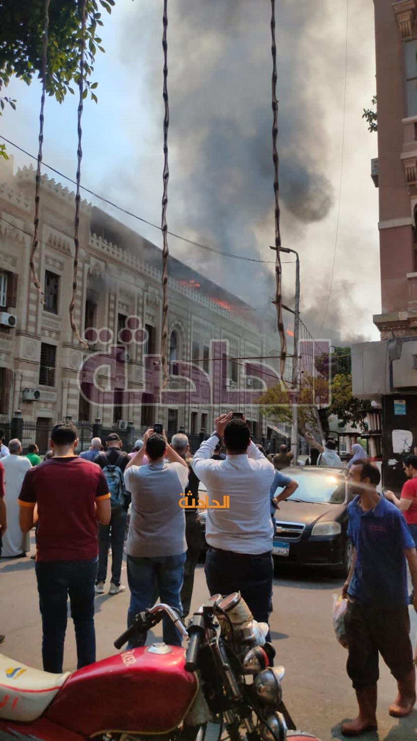 حريق وزارة الأوقاف